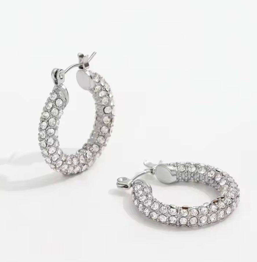 Mai- CZ hoop earrings