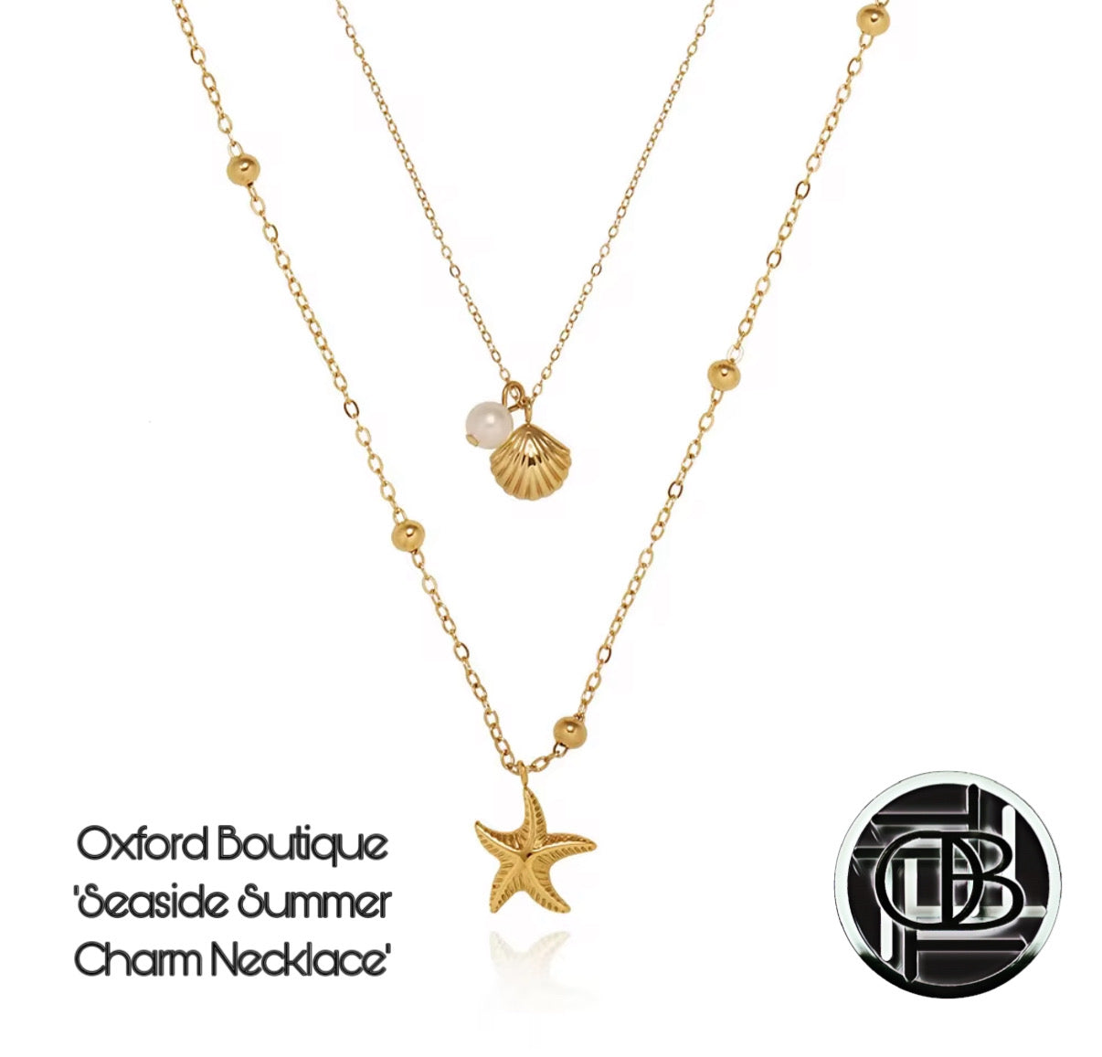 Seaside Summer Duo Charm Necklace