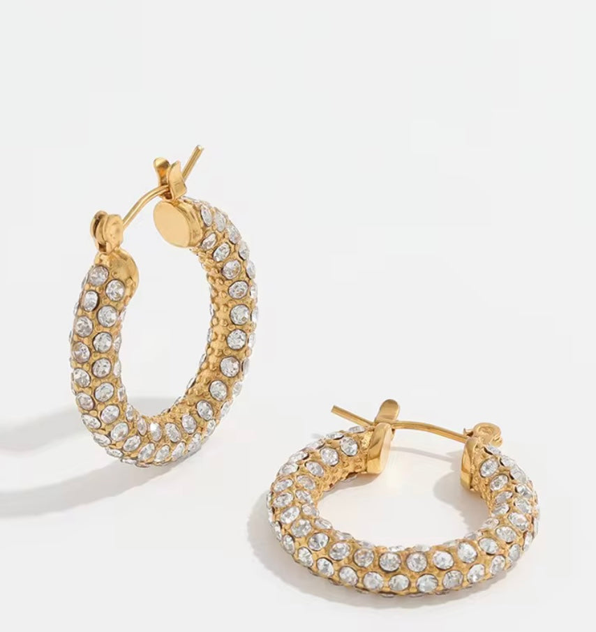 Mai- CZ hoop earrings